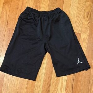 Jordan Black Mesh Basketball Shorts with White Jumpman